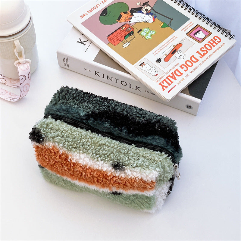 Wholesale Gradient Color Plush Pencil Case